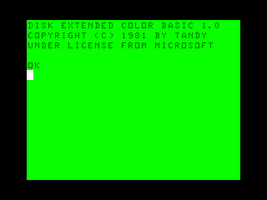 Color Computer (Extended BASIC 1.0) - MAME machine